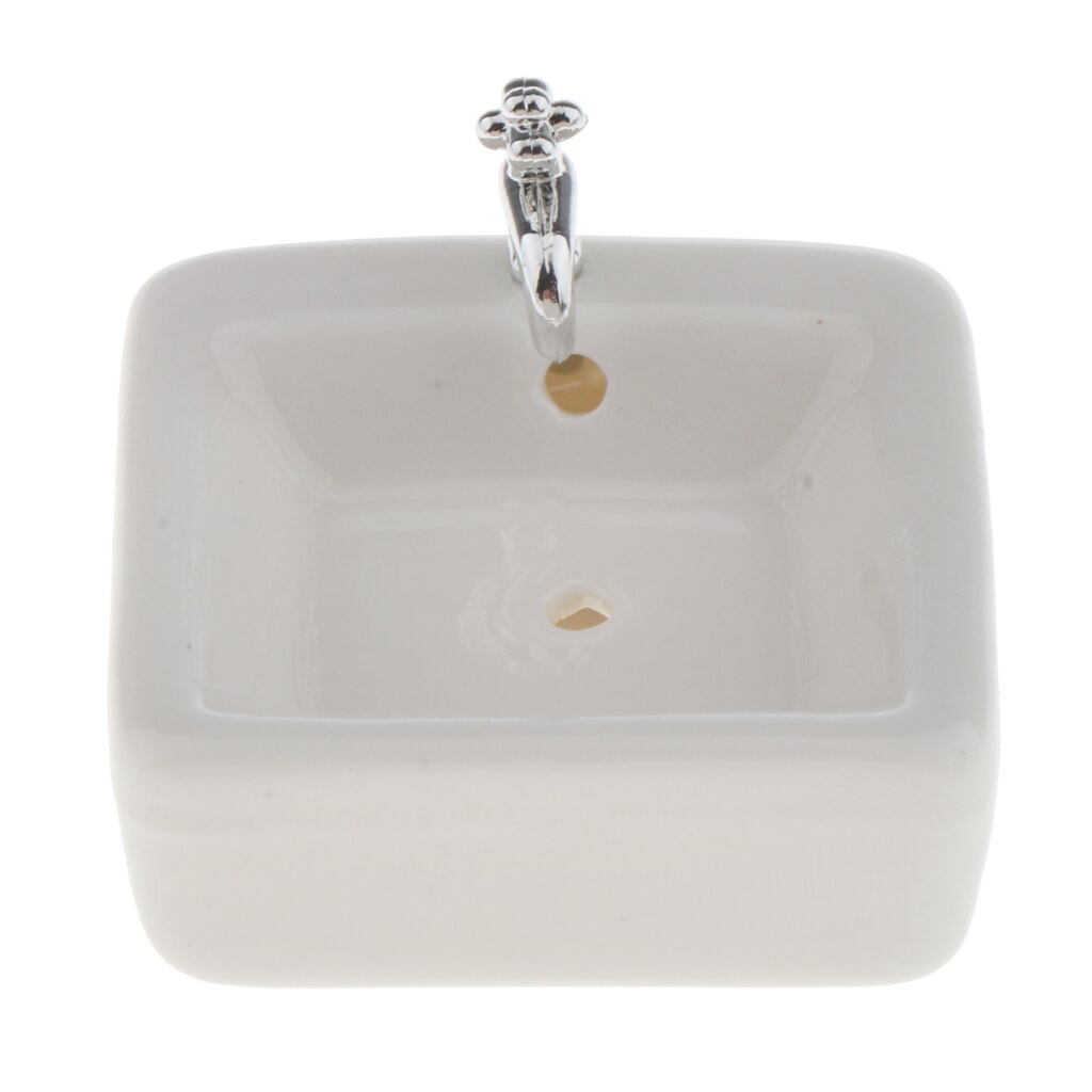 1/12 in miniatura di Lavaggio Del Bacino per la Casa Delle Bambole Mobili Da Bagno Accessori