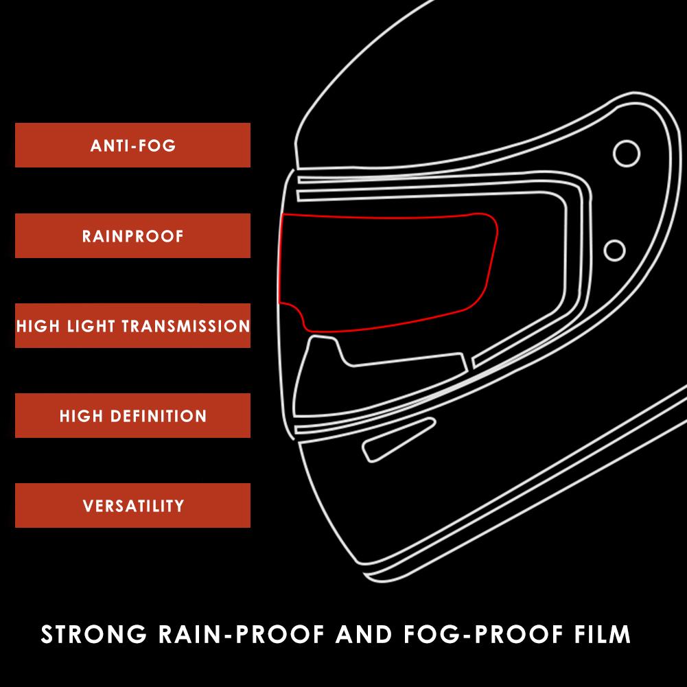 Universal Anti-Fog Helmet Film Anti-reflective Anti-rain Motocross Goggles Racing Helmet Lens Anti Fog Film Helmet Accessories