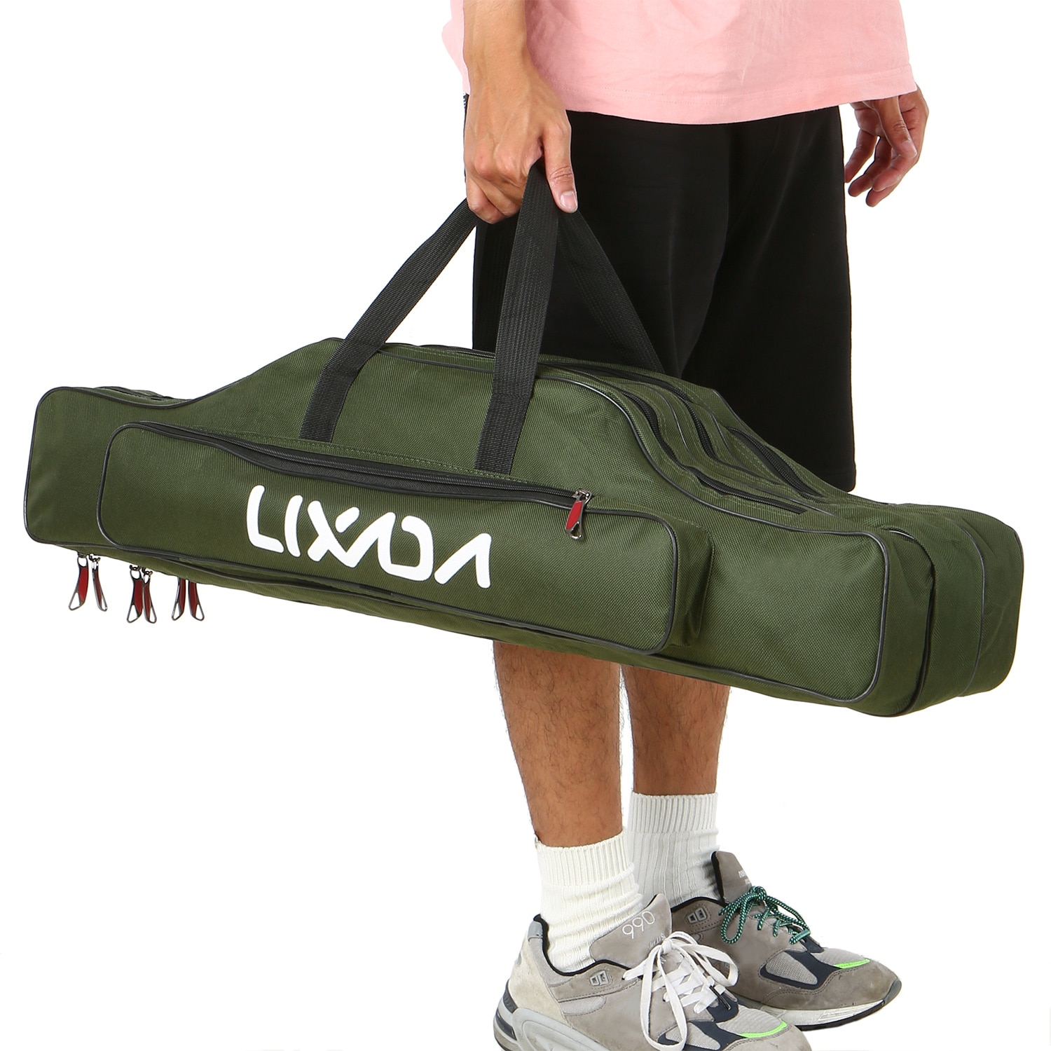 Lixada-bolsa para caña de pescar de 3 capas, caña de pescar portátil para estuche de transporte, carrete de pesca, bolsa de almacenamiento de hombro, 90cm/120cm/150cm