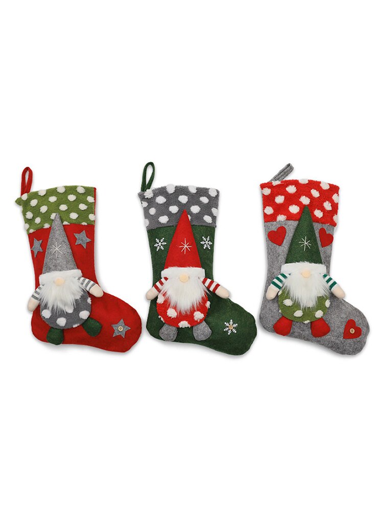 Kerst Drie-Dimensionale Pop Sok Kids Snoep Zak Mini Xmas Tree Ornament Kerstsok Decoratie Voor Thuis 1pc