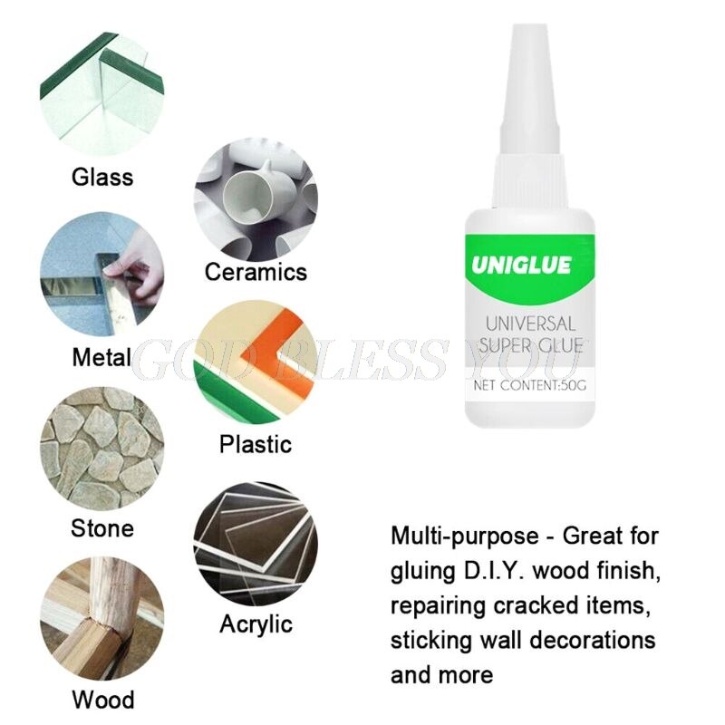 Universal Super Glue Strong Plastic Resin Ceramic Metal Glues Crafts Household 50ml