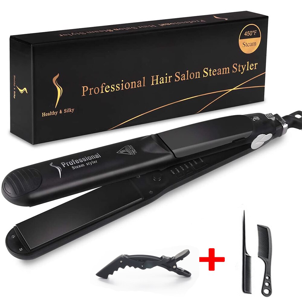 Stoom Stijltang Keramische Vapor Hair Curler Salon Haar Stijltang Haar Stijltang Curler Styler Hair Styling Tool: With Box / UK