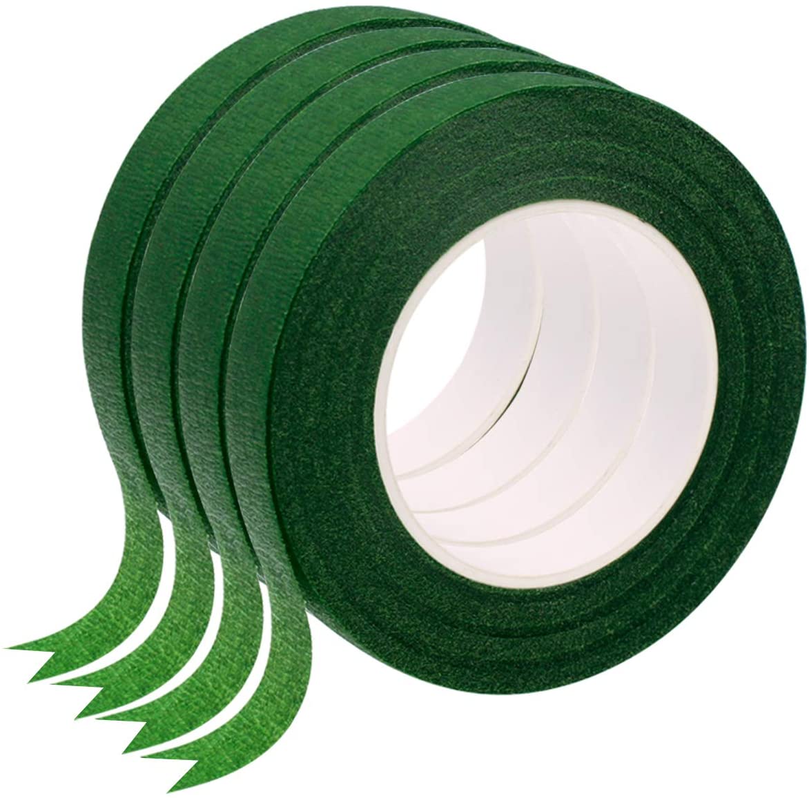 Cintas de flores verdes para envolver tallo de ramo y floristería, cintas para proyectos de manualidades, 1/2 "de ancho, cinta de floristería verde de 30 yardas, 2 cintas
