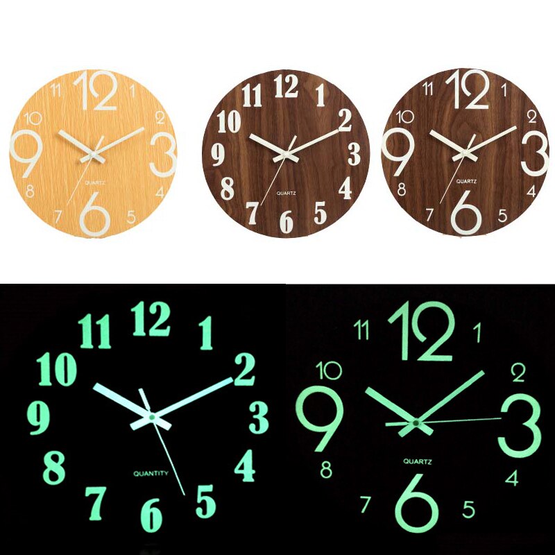 Digital Number Wall Clock DIY 3D Silent Clock Glow Dark Acrylic Luminous Hanging Clock Acrylic Brief Quiet DIY Wall Clock Modern