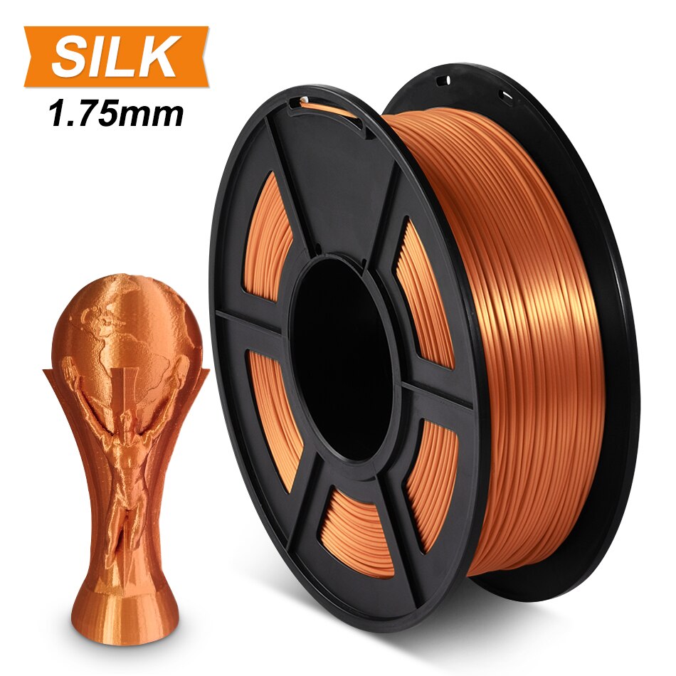 SUNLU – Filament 1.75 soie PLA pour imprimante 3D, Texture de soie, matériaux d&#39;impression arc-en-ciel: SILK Copper
