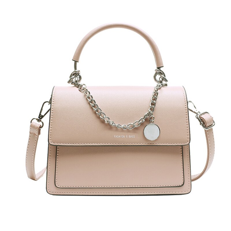 Klappe Handtaschen Totes weiblich Pu Leder Schulter Taschen Pro Frauen lässig Jahrgang Crossbody Bote Tasche Dame: Rosa