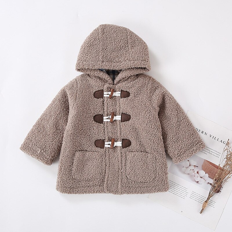 Baby jacket clothes hooded casual clothes children clothing baby wadded cotton warm for autumn and winter kids clothes coat: 24M