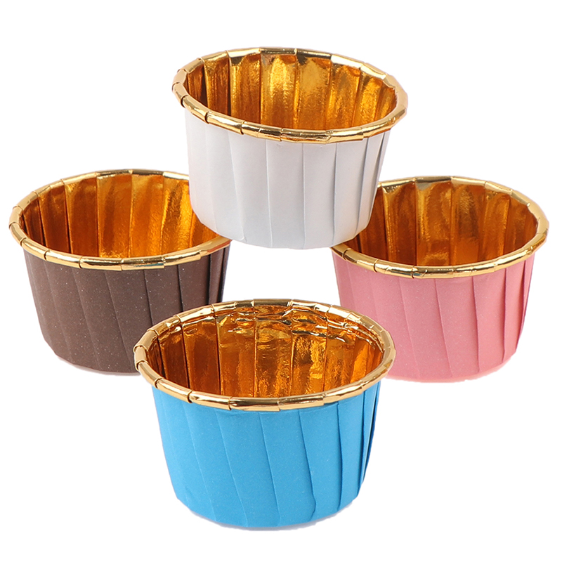 50 Stks/pak Cupcake Cupcake Liner Cakewikkels Bakvorm Bekerbak Cakevorm Papieren Bekers