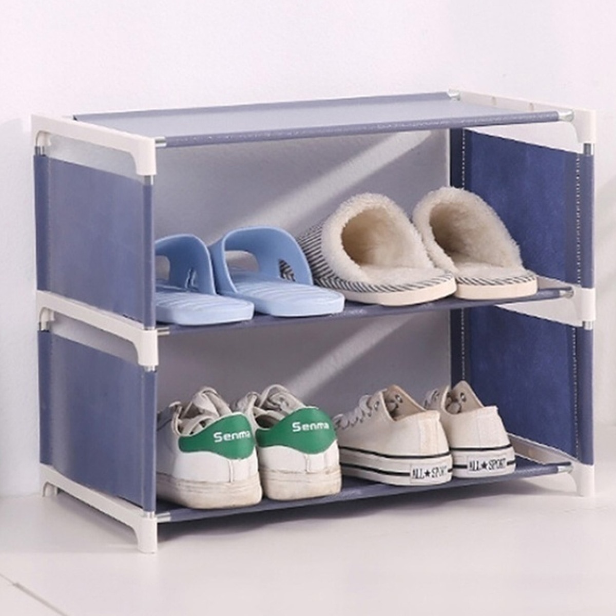3/4/5 Layers Shoe Rack Assemble Shoes Shelf Simple Hallway Cabinet Organizer Holder Storage Solid Stand Shelves Shoe Home DIY