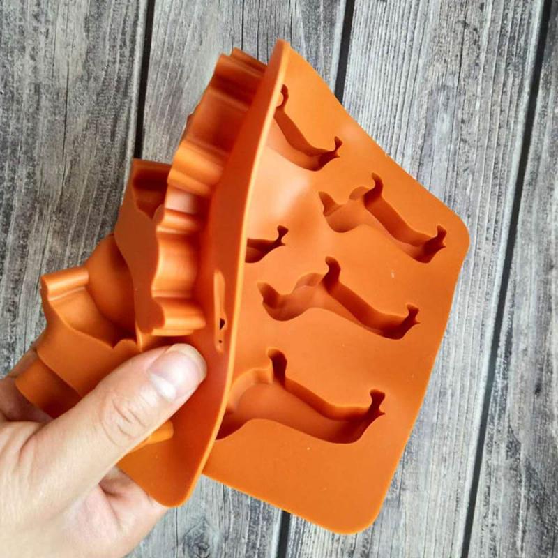 9-Cavity Silicone Dachshund Puppy Shaped Ice Cube Chocolate Cookie Mold DIY Home Ice Tray Dessert Mold Kitchen Gadgets