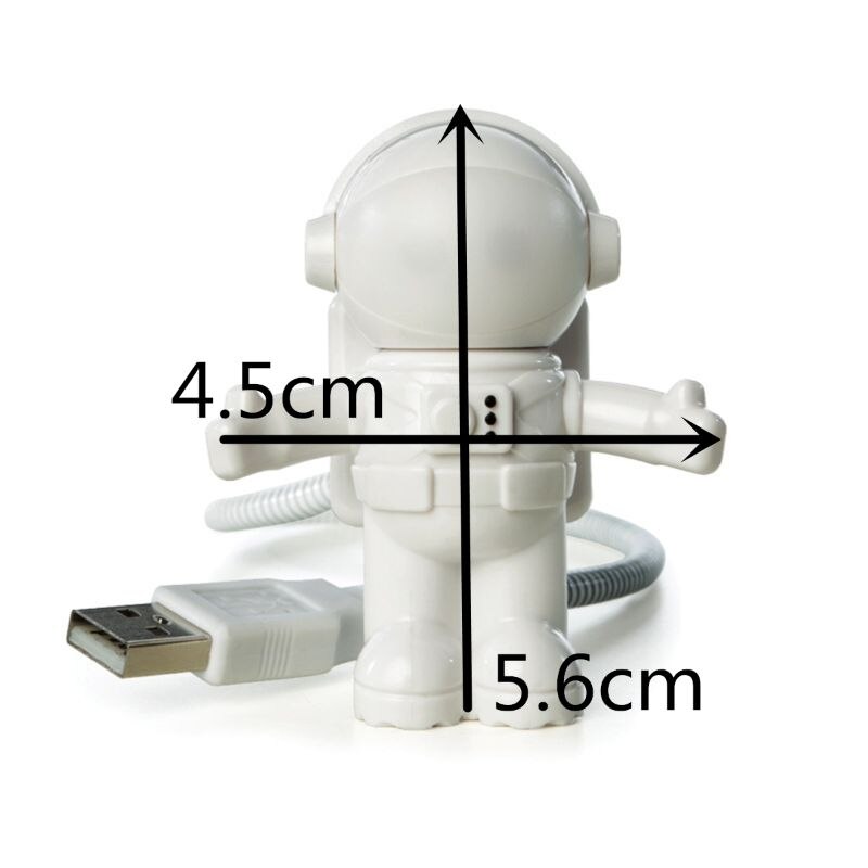 Mini Flexible Spaceman Astronaut USB Tube LED Night Light Lamp For Computer Laptop PC Notebook Reading Portable Kids Toy