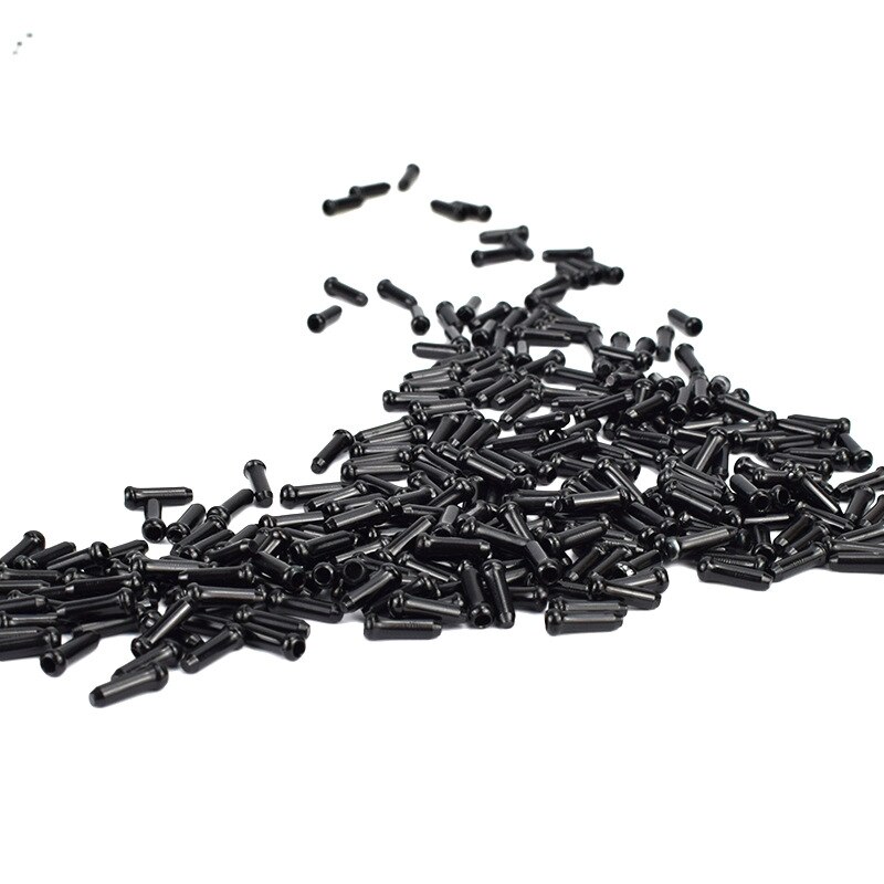 Tapones para el extremo del Cable de la bicicleta, tapas para los extremos del Cable de la bicicleta de montaña, accesorios para bicicletas de montaña, 100 Uds.: 100pcs black