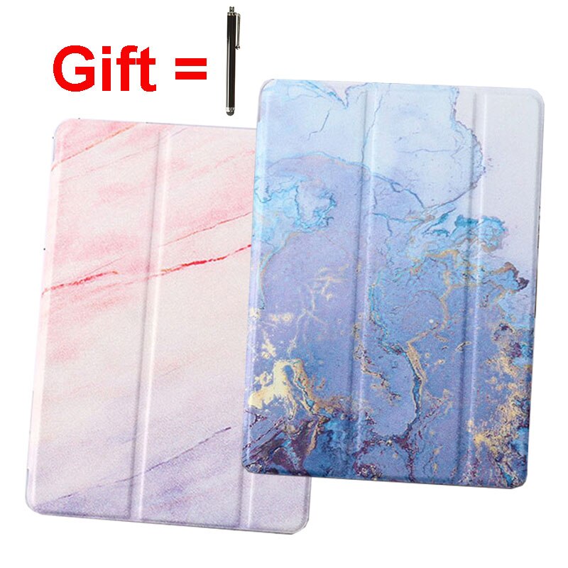 Coque magnétique imprimée en marbre, étui intelligent avec support pour iPad Pro Air 1 Mini 2 3 4 5 11 10.5 9.7 10.2 7e 8e