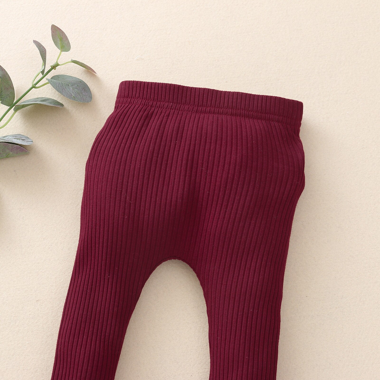 Pantalon côtelé en coton pour bébé de 0 à 12 mois, unisexe, à pieds, pour fille et garçon, collection printemps-automne