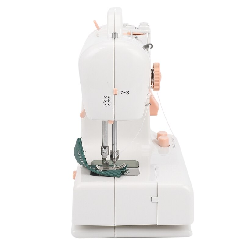 Minimáquina DE COSER Fhsm-318, luz integrada, de máquina de artesanía multifunción para el hogar, fácil de llevar, enchufe de la UE