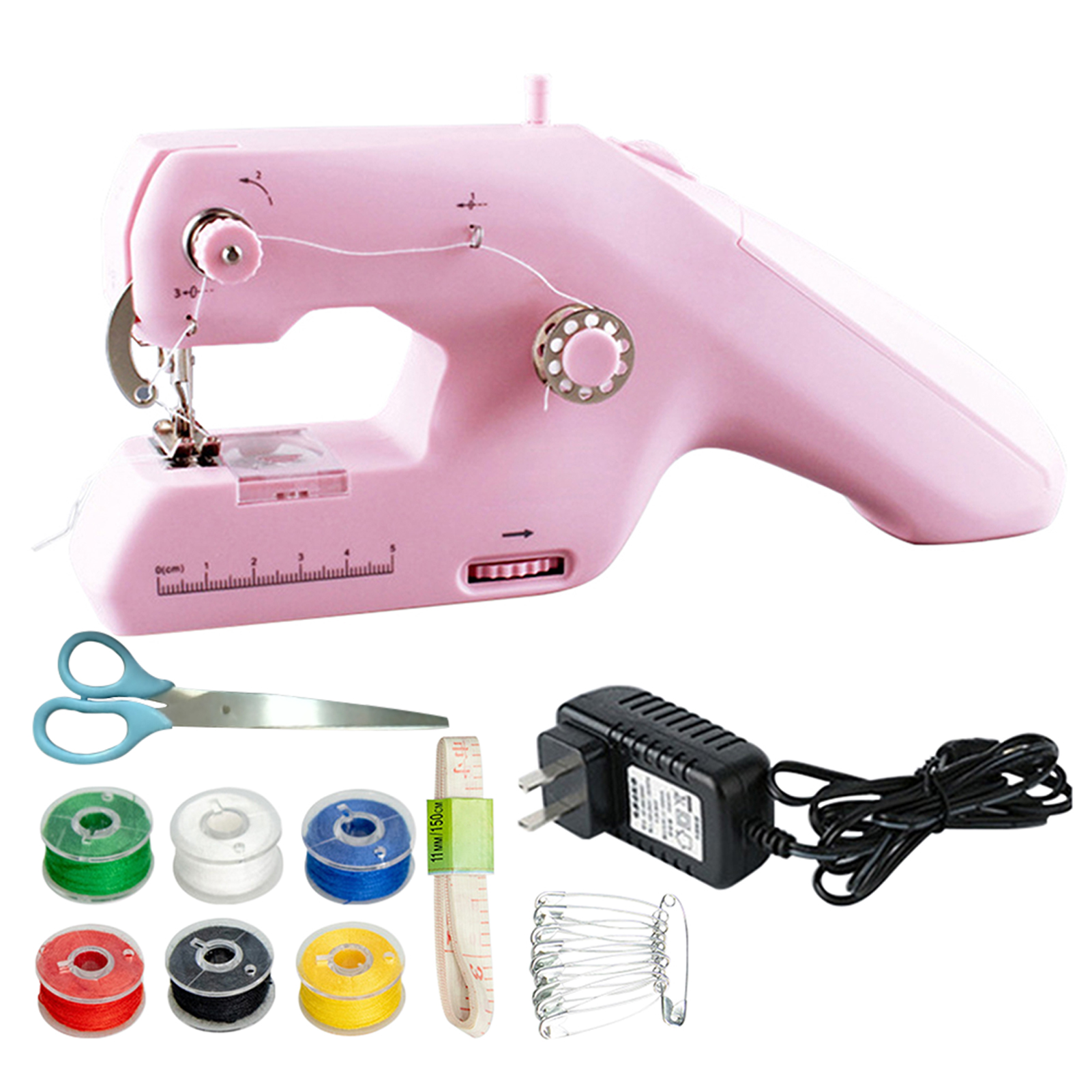 Household Electric Sewing Machine Double Thread Beginner Needlework Automatic Winding Ergonomic Portable Mini Handheld Travel