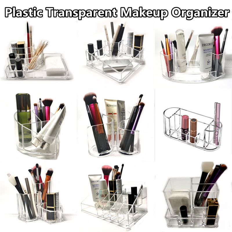 Transparant Acryl Make Organizer Cosmetische Borstel Opbergdoos Voor Wenkbrauwpotlood Lippenstift Nagellak Plastic Schoonheid Ei Case