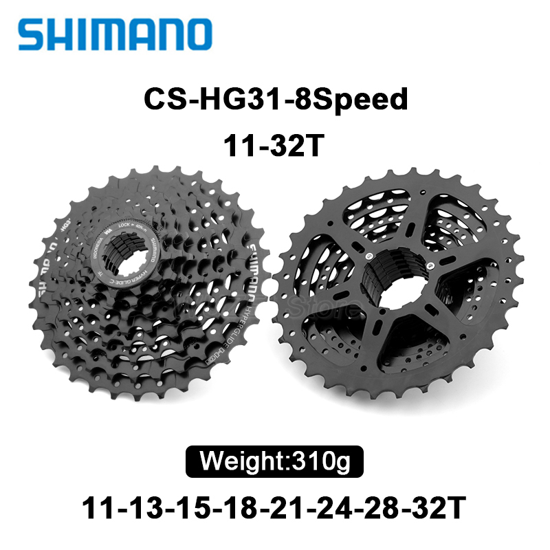 Shimano-Cassette de 8 velocidades para bicicleta de montaña, piñón de CS-HG31-8, 32T, 34T, 8V, K7, 8 velocidades, para MTB, Tran: 32T