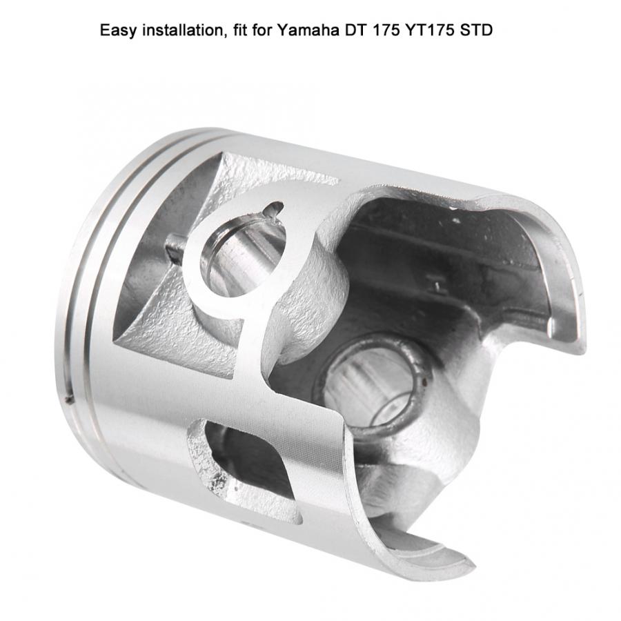 Juego de montaje de pistón de 6 uds, junta con pasador de anillo de pistón de motocicleta, conjunto de montaje para Yamaha DT175 YT175STD, montaje de pistón del motor