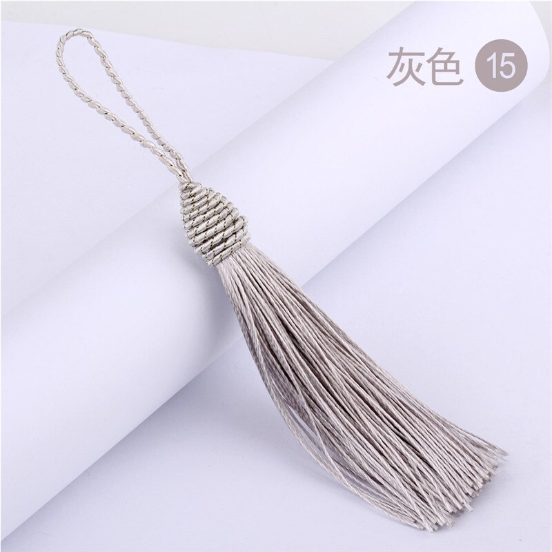 15cm Silk Tassel Fringe Sewing Bang Tassel Trim Key Tassels for Silk Tassels DIY Embellishment Curtain Accessories Parts: color 15