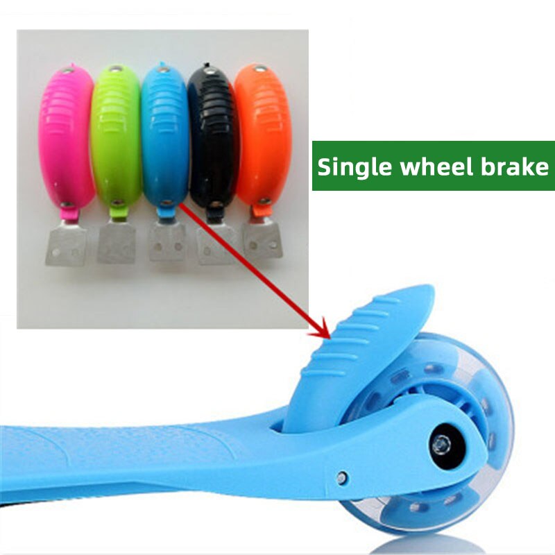 Almofadas de freio scooter para crianças, freio de roda traseira, skid, roda traseira, acessórios, 3 ou 4 rodas