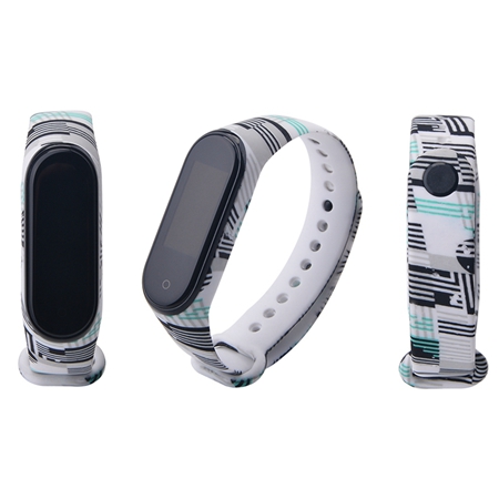 Correa de silicona para Xiaomi Mi band 3 y 4, Correa Universal de silicona con estampado de dibujos animados para pulsera inteligente Mi Band 3 y Mi band 4: Multi-pattern