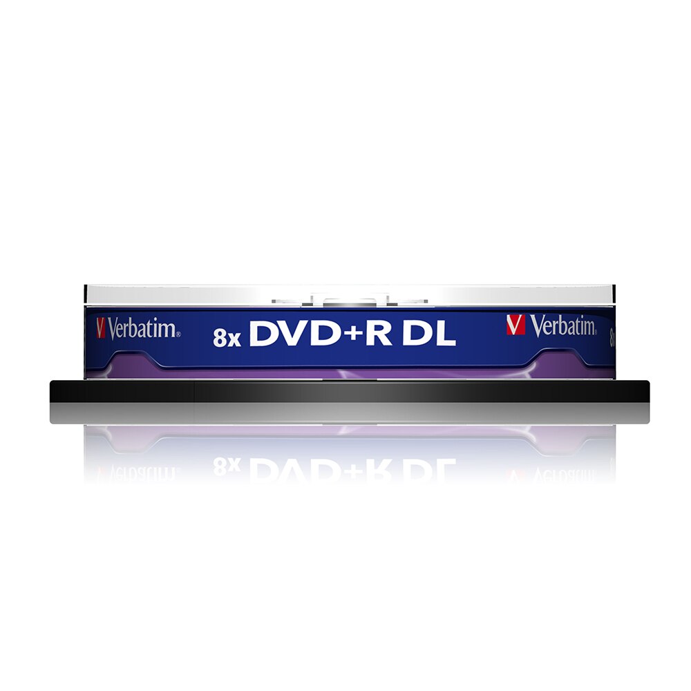 Verbatim Dvd + R Dl 8.5Gb 10Pk Spindel 8x Dubbele Dual Layer Recordable Media Disc Branded Compact Schrijven Dvd 43666