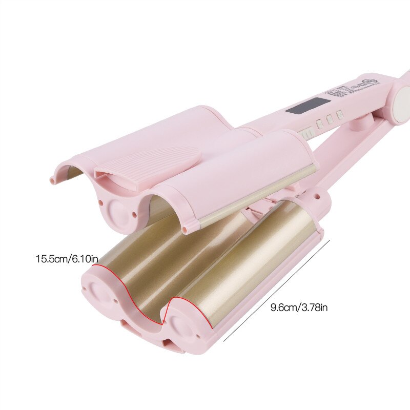 32 Mm Automatische Perm Spalk Keramische Krulspeldhaar Triple Barrel Diepe Golf Haar Krultang Wand Hair Waver Crimper Tang styler