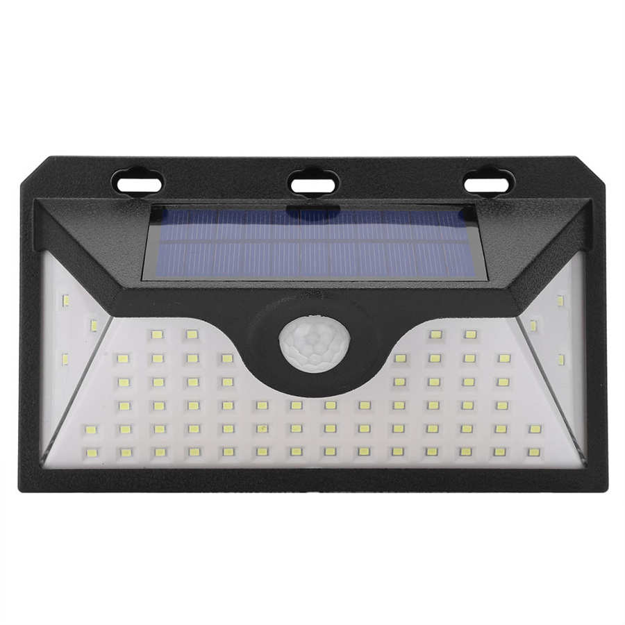 Applique murale murale capteur solaire mur 66 LED pour cour extérieure couloir allées jardin sécurité capteur solaire mur