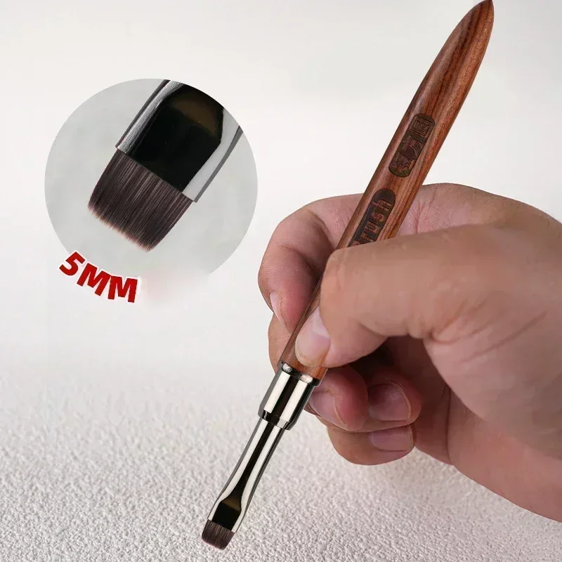 Pincel para pintar Gel de madera, arte de uñas para extensión de punta de Gel, accesorio de constructor acrílico, pinceles para decoración de uñas, cepillo para uñas de Gel UV para manicura