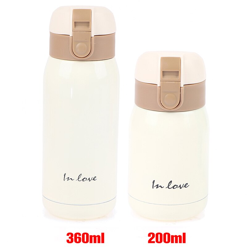 Mini termo de acero inoxidable, taza térmica de café, frasco de vacío, botella aislada, , 200ml/360ml: 360ML / BG