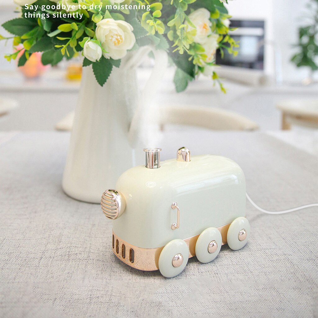 Ultrasone Luchtbevochtiger Retro Mini Trein Usb Aroma Air Diffuser Essentiële Olie Mist Maker Fogger Met Kleur Led Licht # G40