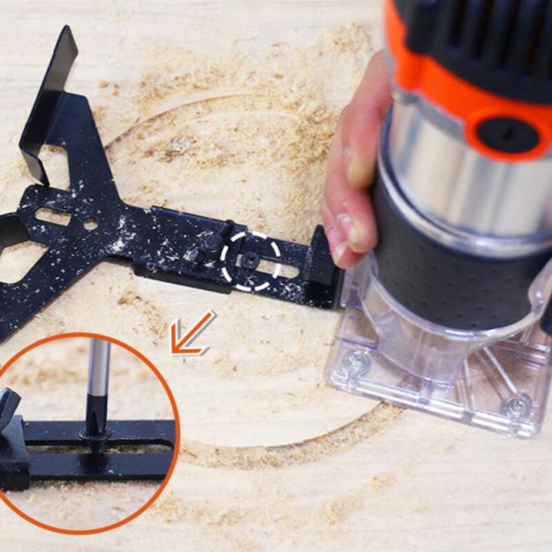 800W Woodworking Electric Trimmer Machine Slotting Machine Wood Engraving Machine Drilling Machine with Milling Cutter PowerTool