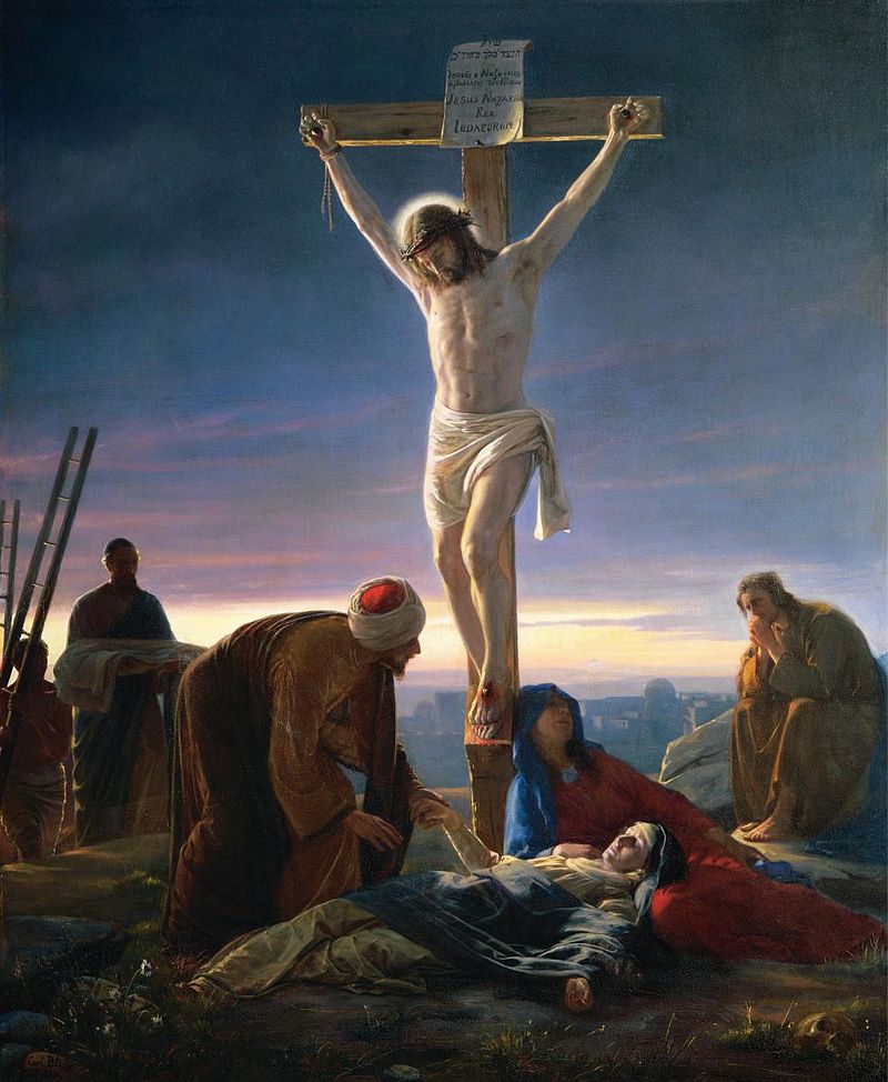 GOEDE ART-Christian Jezus Christus decor art-Trouwe print art schilderij "Christus aan het Kruis" Carl heinrich Bloch op canvas