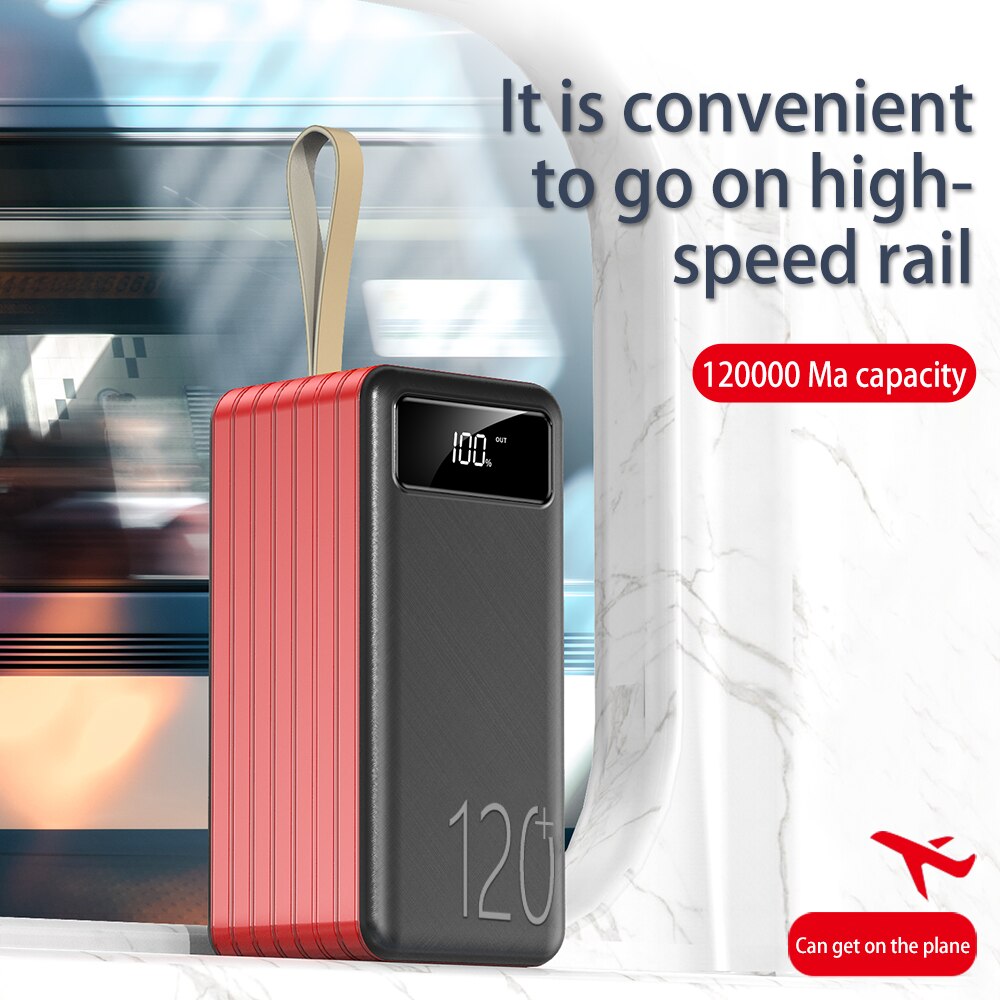 Neueste schnelle Ladung 120000mAh Energie Pack große kapazität Handy, Mobiltelefon Energie Universal- 5v3a schnelle Ladung