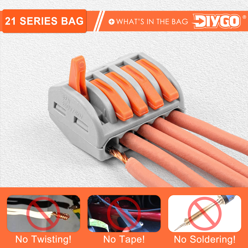 50 stks/zak 41 Hendel Quick Wire Kabel Dirigent Connector Universele 2/3/4/5/8 poort Klem Push-in Bedrading Terminal Huishoudelijke Apparaten