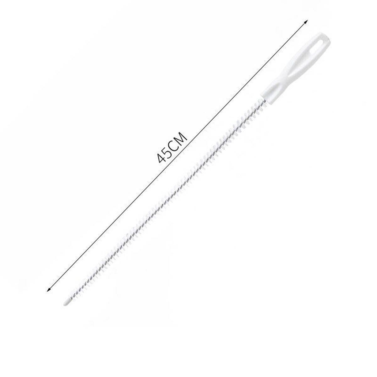 Afløbsbørste til rengøring af vask, afløbsrens, hårfjerner til afløb, bøjelig overløbsbørste til vask, kloakbørste til badeværelse, køkken: 76mm