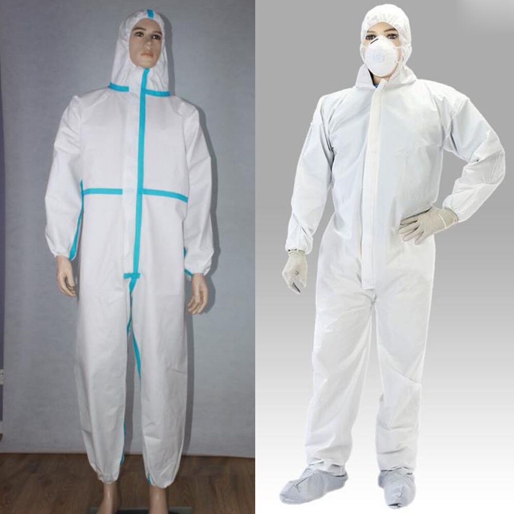 Disposable Overalls Protective Clothing Work Jumpsuit Hooded Anti-Static Antibacterial Coverall Work Clothes welding supplies