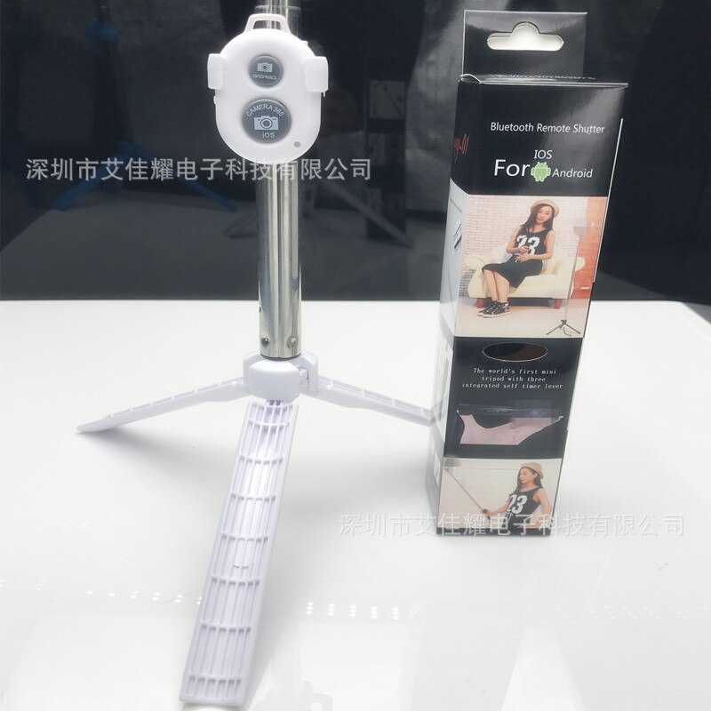 Selfie Stick Treppiede - XT10 - Telecomando Bluetooth - Orizzontale e Verticale - Portatile: Treppiede generazione bianco