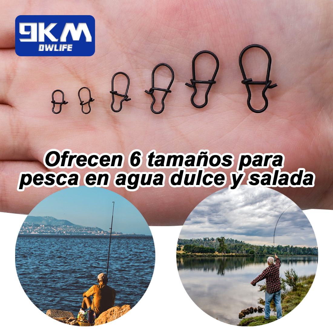 Duo Lock Fishing Snaps 25~100Pcs Fishing Clips Speed Clips Carabiners Fishing Swivels Snap Saltwater Quick Change Fishing Tackle