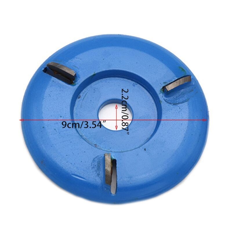 Fast 90mm Diameter 16mm Bore Rotary Planer Curved Blade Power Wood Carving Disc