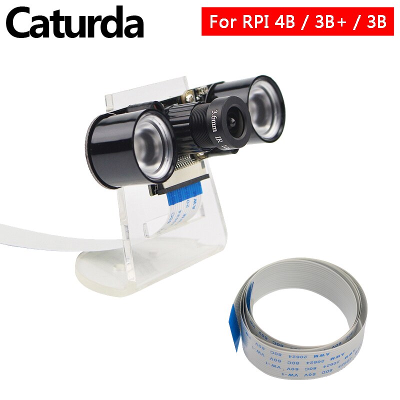 5 in 1 Raspberry Pi 4 Nachtsicht Kamera 5MP Brenn Einstellbare Video Kamera 60 Grad Webcam für Raspberry Pi 3 modell B 3B Plus