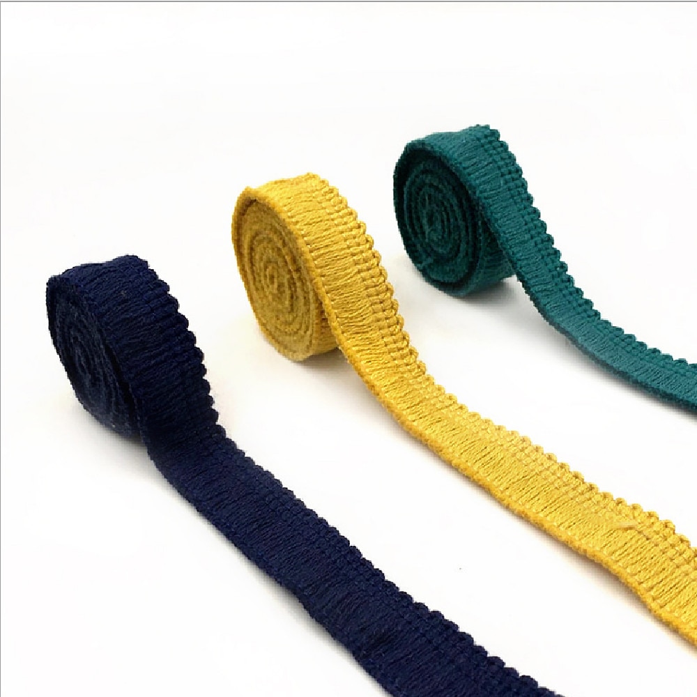 YACKALASI 50 Yds/Lot Short Fringe Tassel 100% Cotton Trimming Hanging Fringe For Curtain Dance Dress Appliques Trims 1.5cm Wide