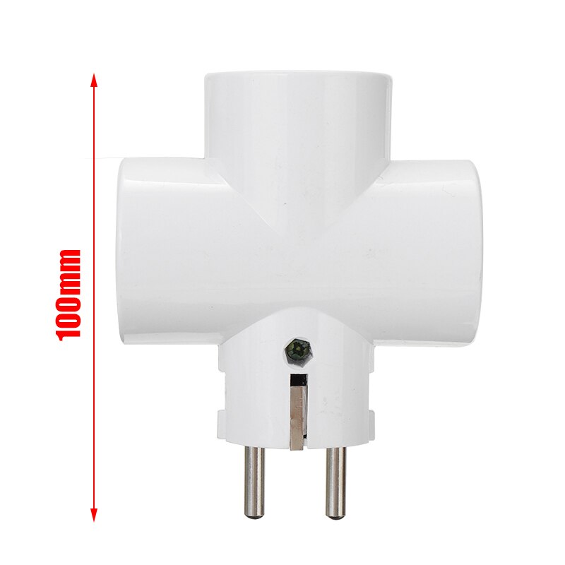 1Piece EU Standard Multi-plug 3-way Multiple Plug Socket Adapter Child Protection Multi-Function Power Conversion Plug