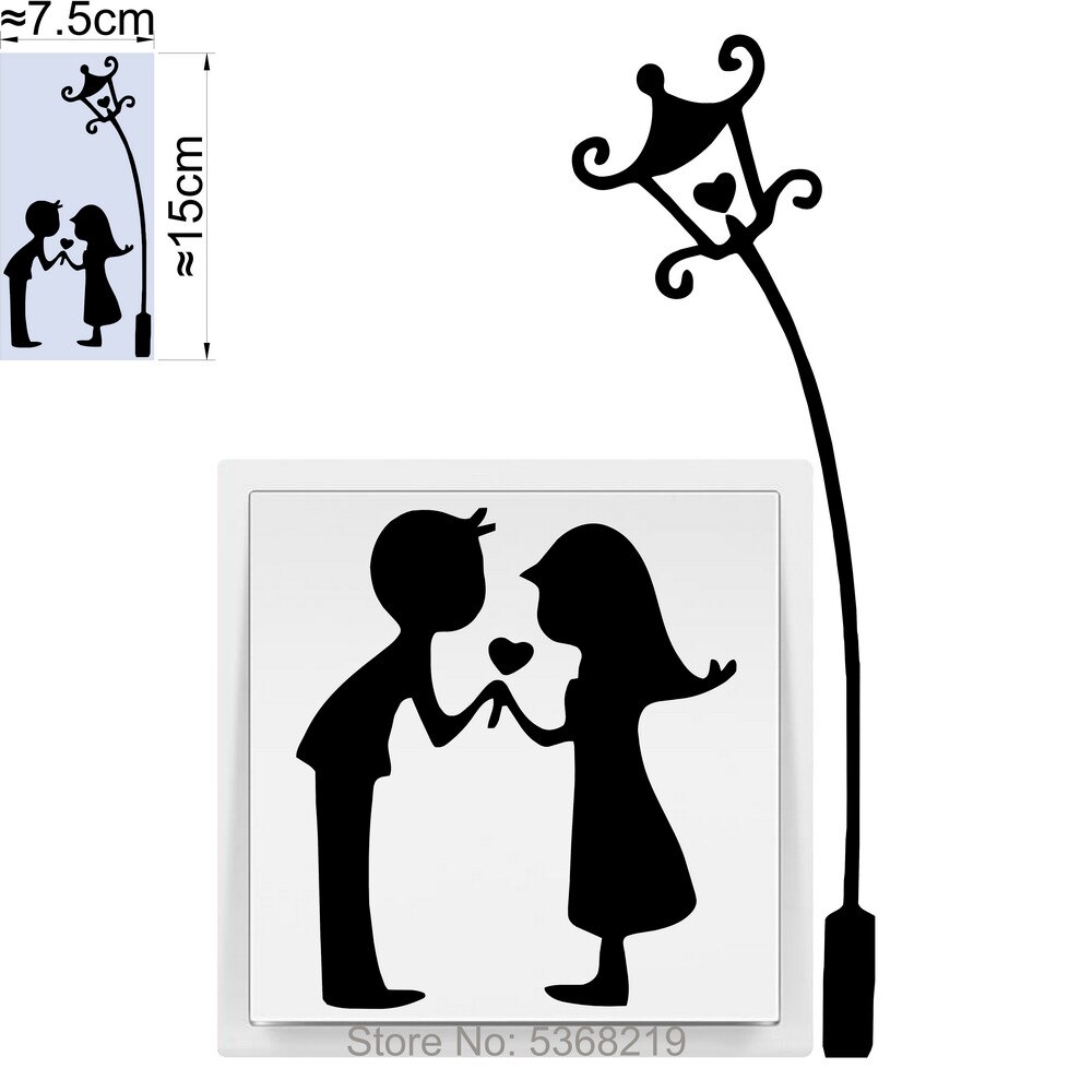 Light Switch Sticker Kids Baby Nursery Room DIY Wall Decoration Cat Fairy Moon Stars Vinyl Decal for Children Bedroom Home Decor: 017