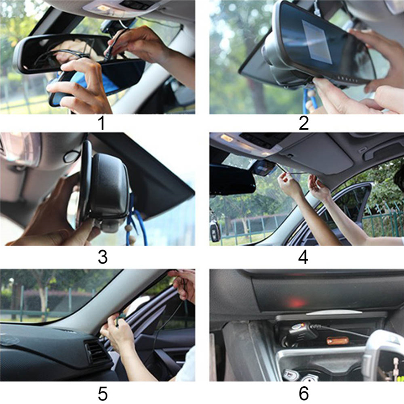 Rétroviseur de voiture 4.3 pouces | Full HD 1080P, enregistreur de conduite, enregistreur vidéo, caméra voiture, Image inversée
