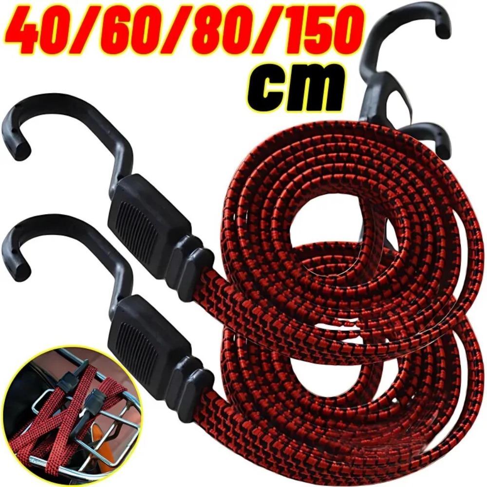 Sangle de bagage pour moto, cordon élastique avec crochet, attache élastique pour casque de vélo, filet de chargement, corde de support de vélo, accessoires de fixation