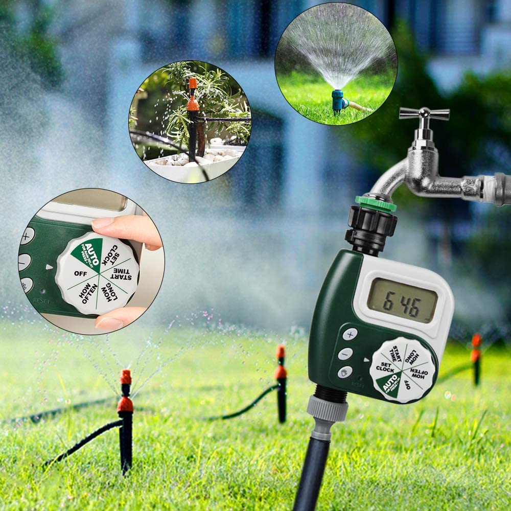 Automatic Electronic LCD Display Sprinkler Controller Outdoor Garden Timer Automatic Watering Device Irrigation System Yard Tool