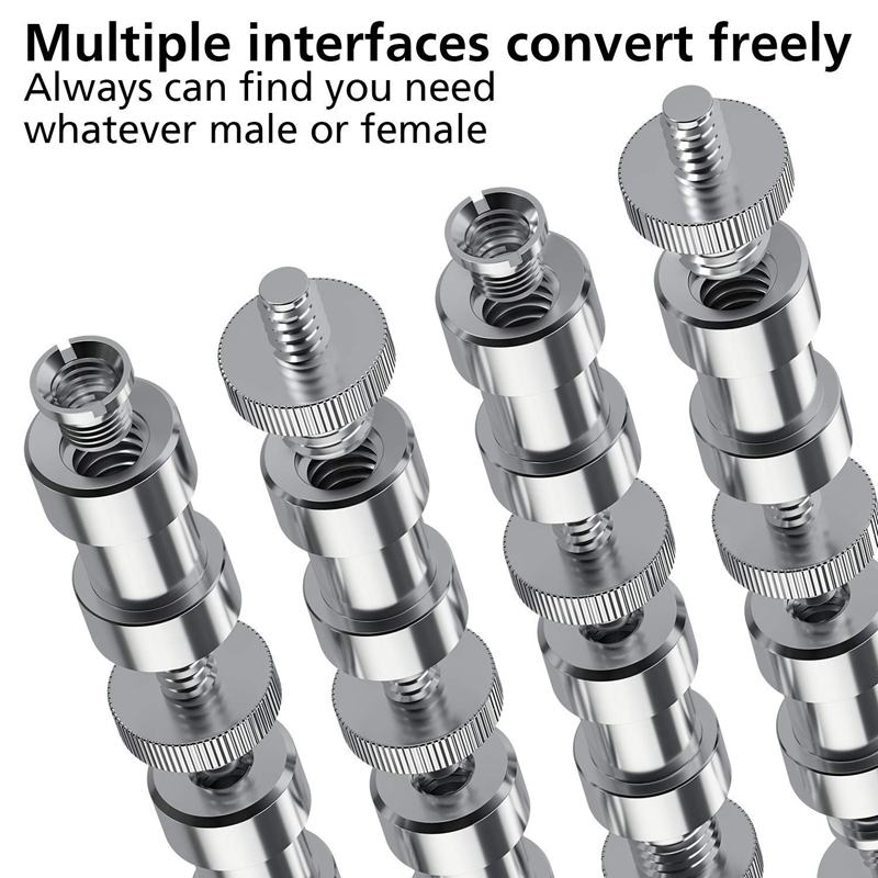 Camera Screw, 21 Pcs 1/4 Inch 3/8 Inch Converter Threaded Screws 1/4inch Shoe Adapter Mount Camera Ball Head Set Camera/Trip
