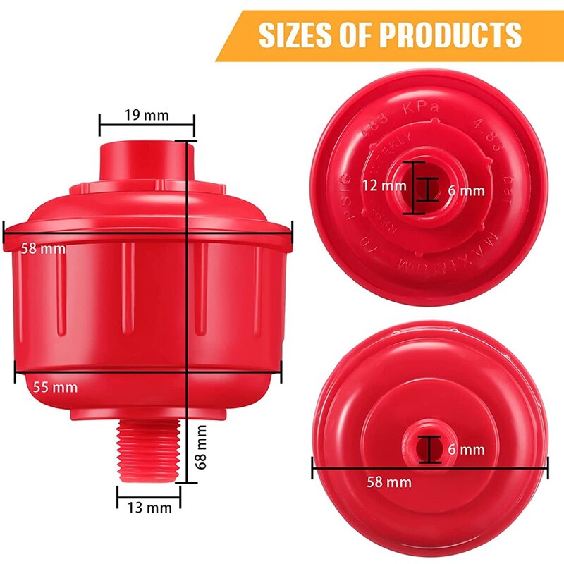 Disposable Mini Air And Water Filters Disposable Spray Filter Whirlwind Air Line Filter High Flow Filters 1/ 4 Inch